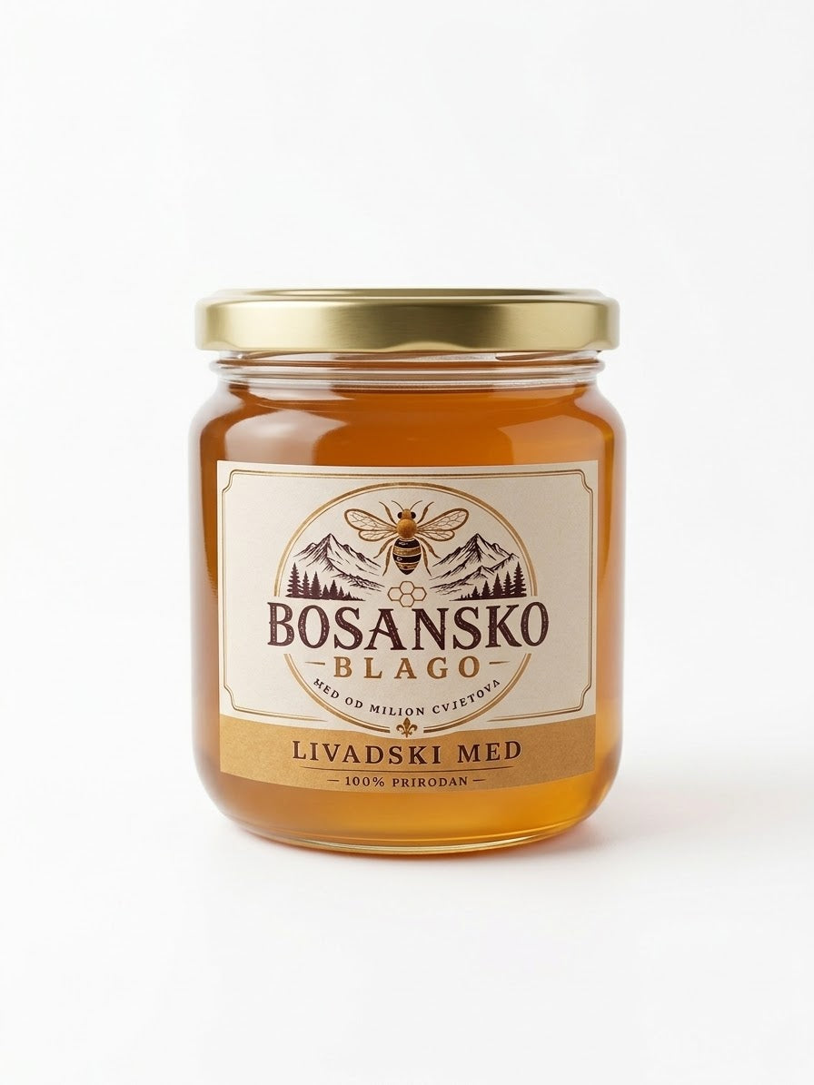 Tegla prirodnog livadskog meda od 450 grama