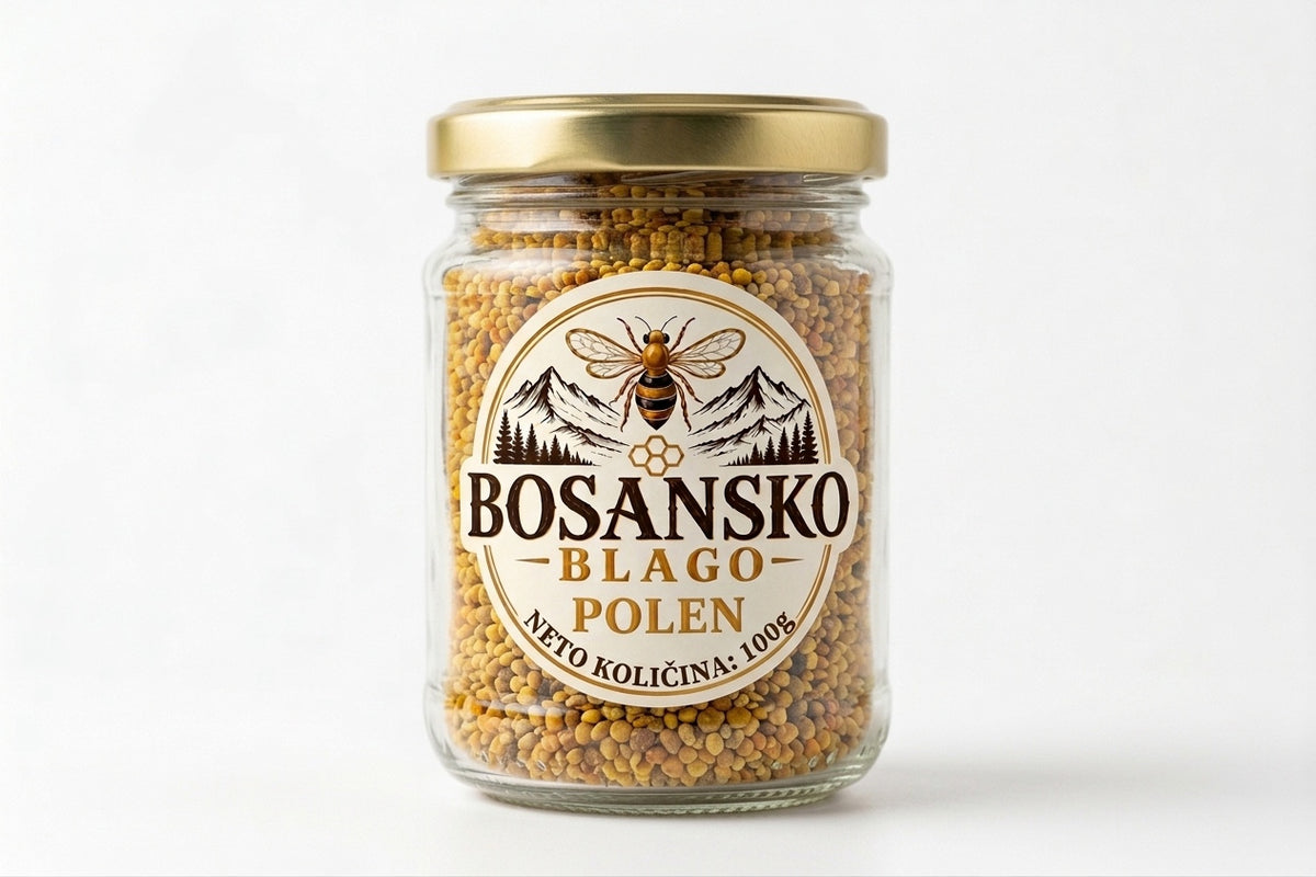 Pakovanje suhog pčelinjeg polena od 100 grama