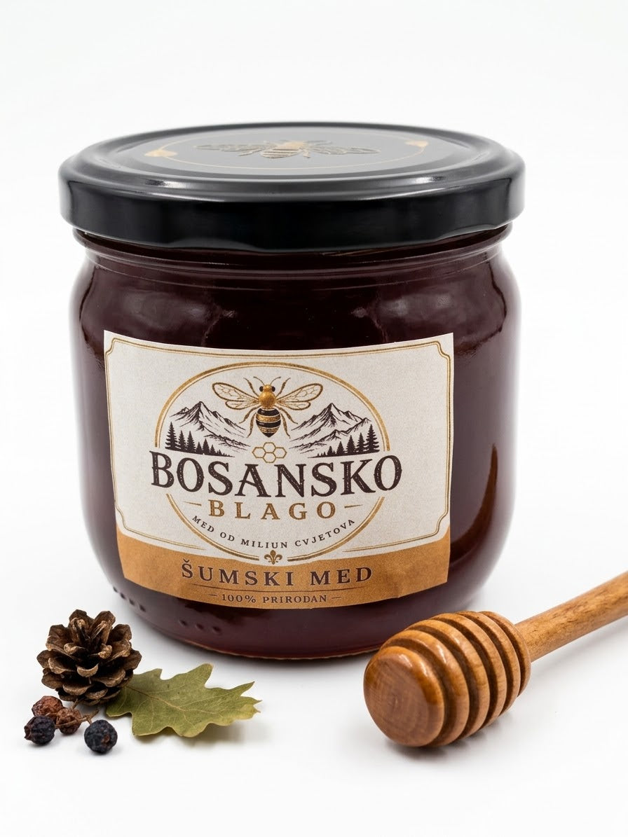 Tegla prirodnog šumskog meda od 450 grama
