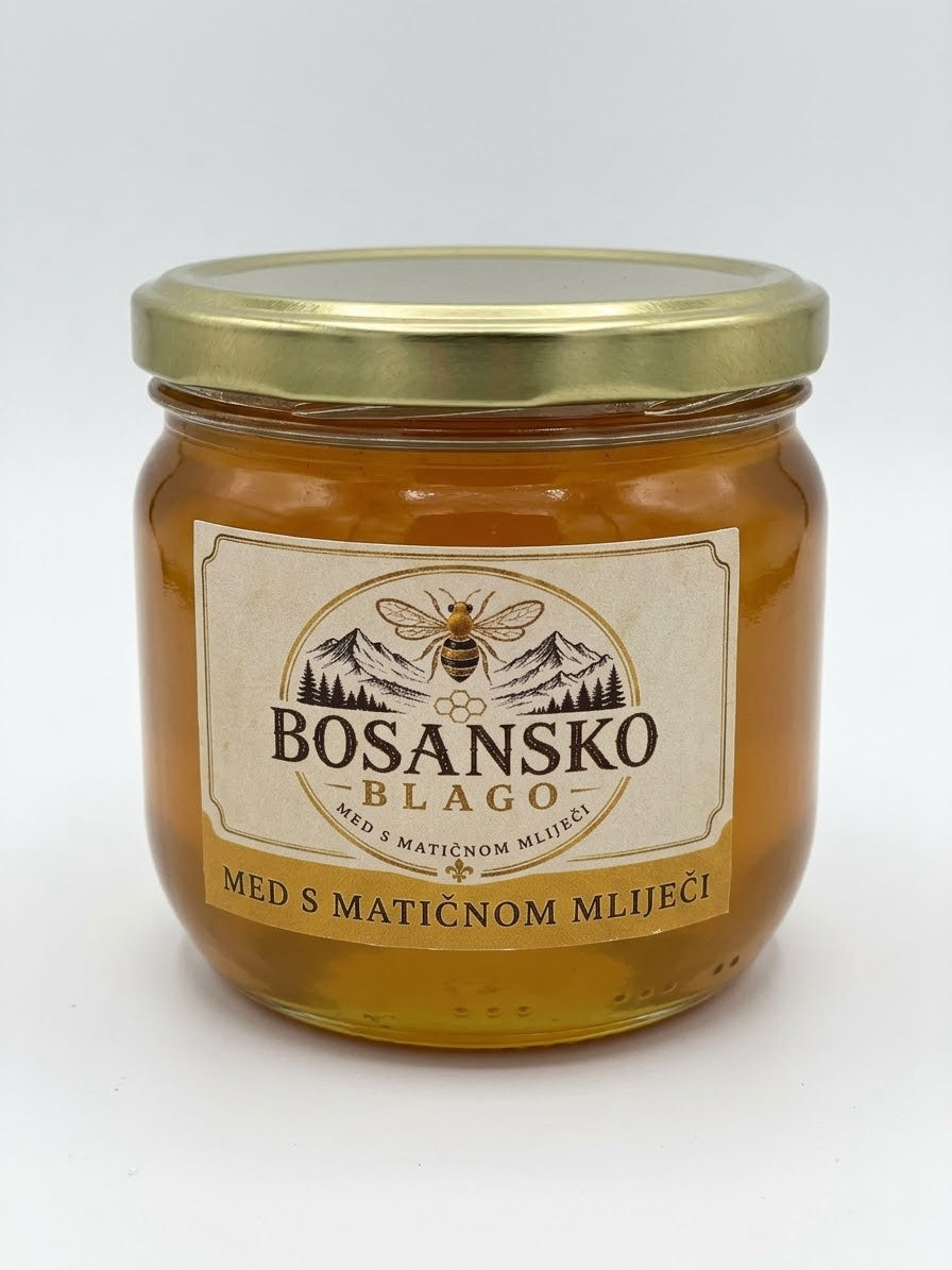 Tegla prirodnog meda sa matičnom mliječi od 450 grama